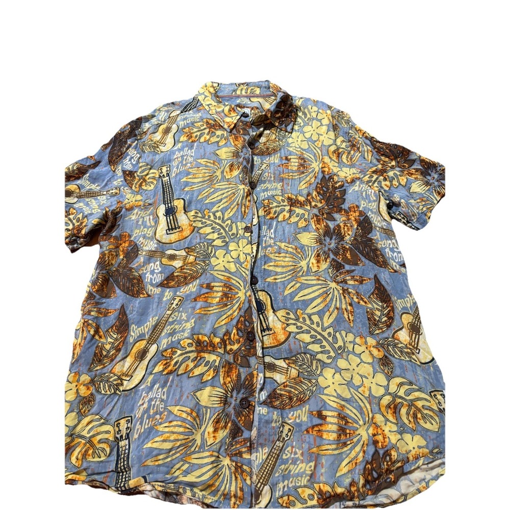 Jimmy Buffett Margaritaville Hawaiian Shirt Mens Med Tropical‎ Guitar Cruise